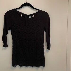 Black lace top